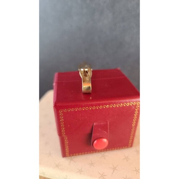 Dante Gold Tone Tie Bar with Black Glass Accent Vintage - Picture 2 of 10